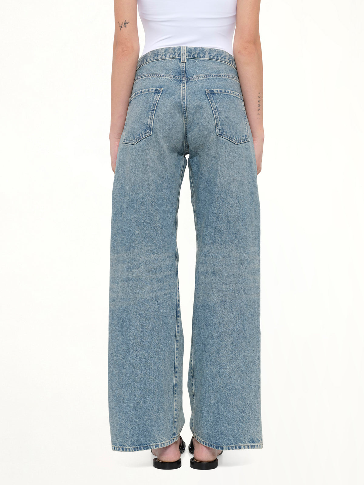 Exposed 5 Pocket Denim Jeans in Ice Blue