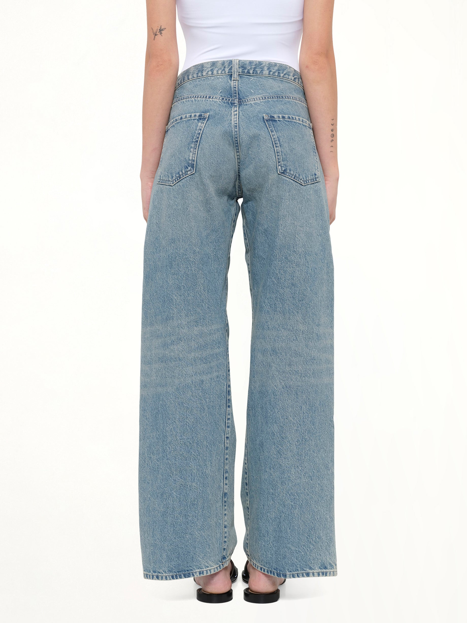 Exposed 5 Pocket Denim Jeans in Ice Blue