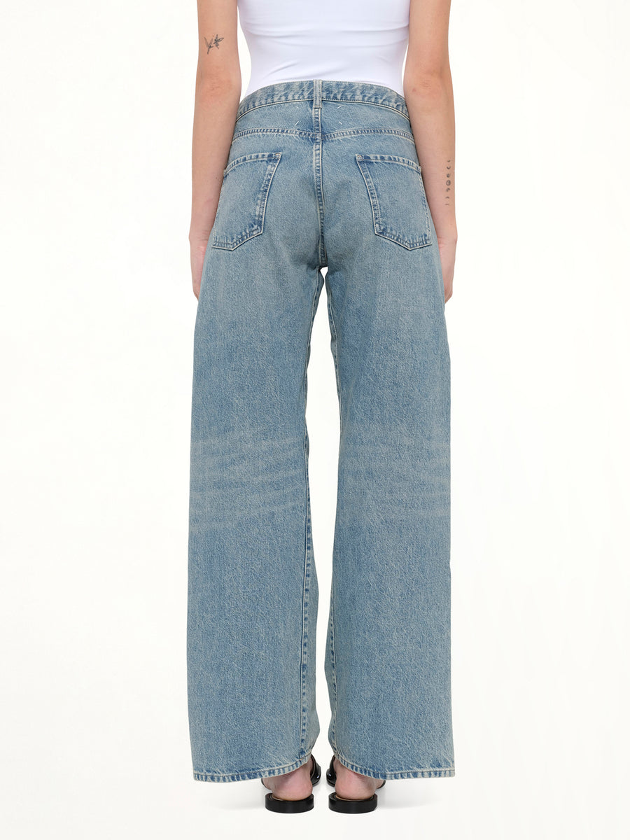 Exposed 5 Pocket Denim Jeans in Ice Blue