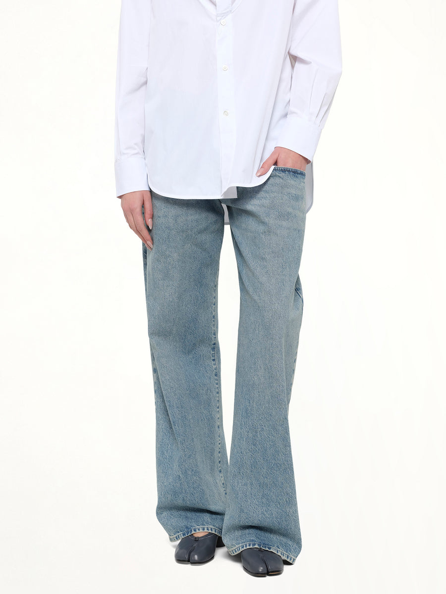 Exposed 5 Pocket Denim Jeans in Ice Blue
