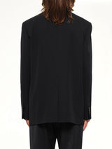 Foldable Collar Blazer in Black