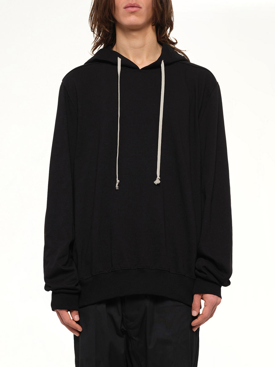 Heavy Jersey Hoodie in Black