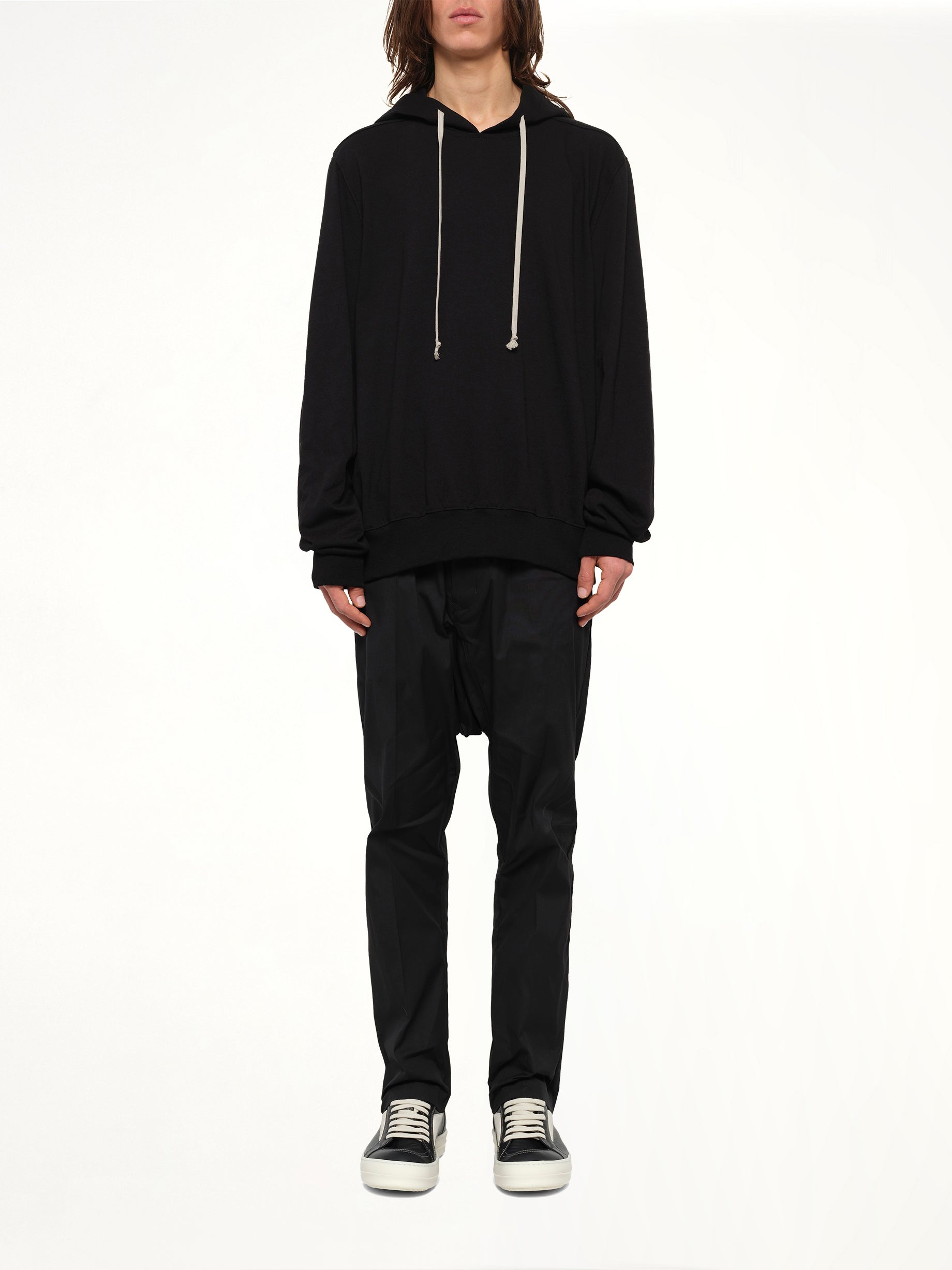 Heavy Jersey Hoodie in Black