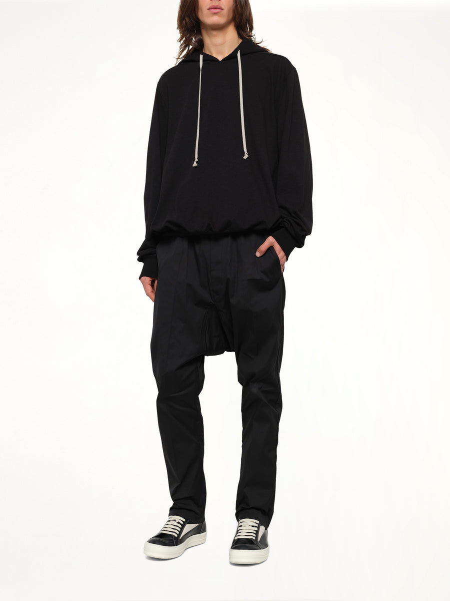 Heavy Jersey Hoodie in Black