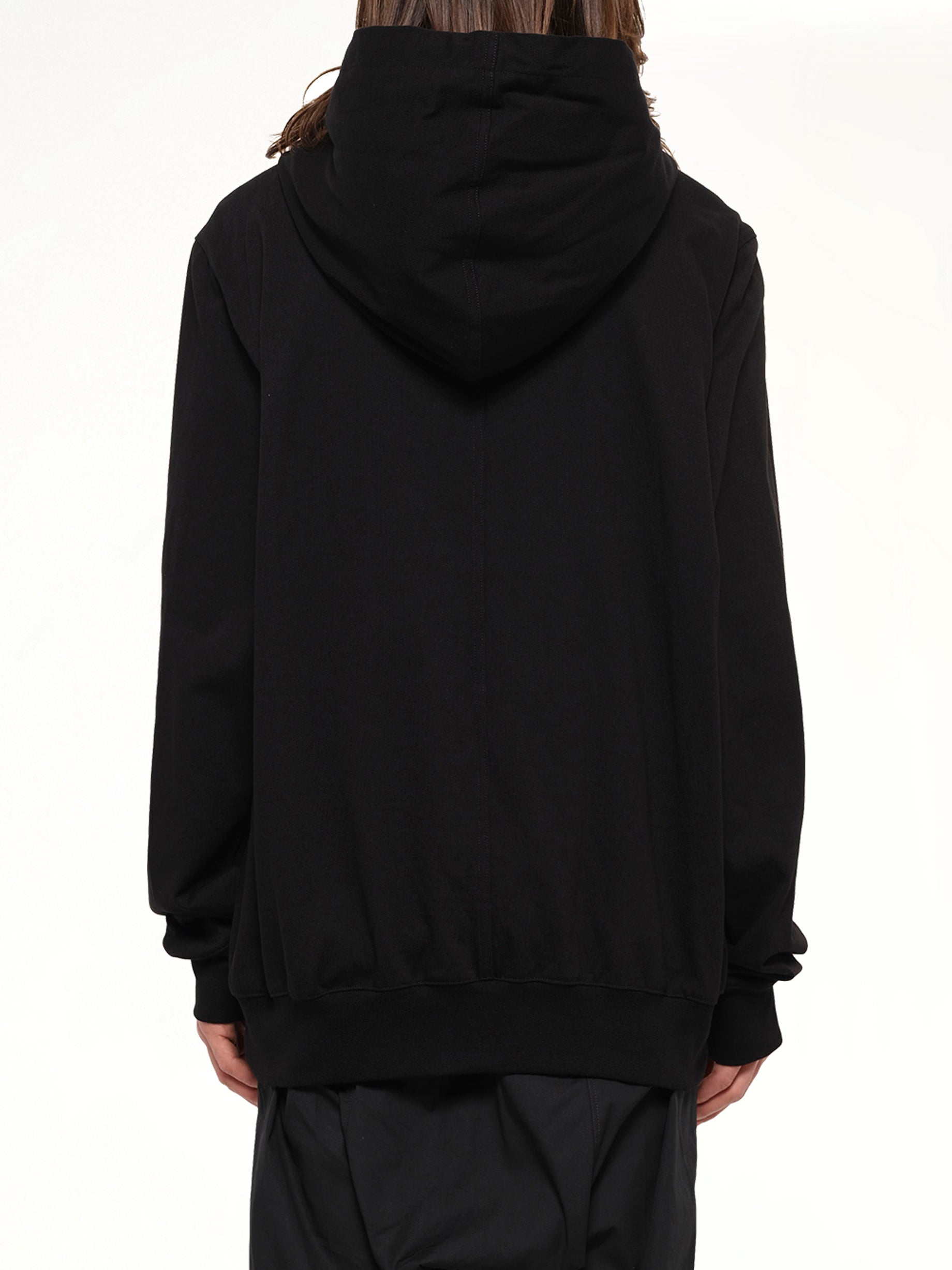 Heavy Jersey Hoodie in Black