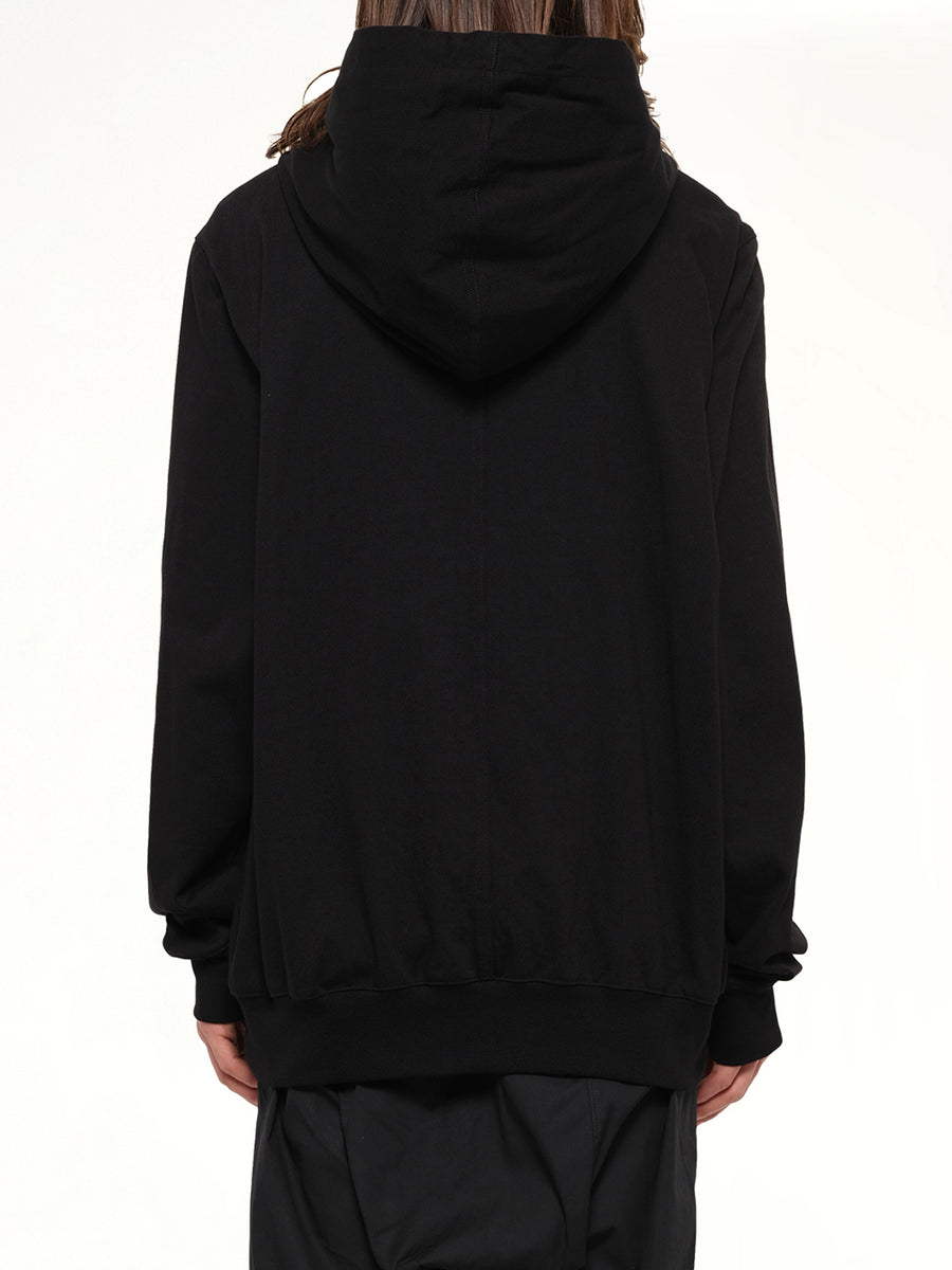Heavy Jersey Hoodie in Black