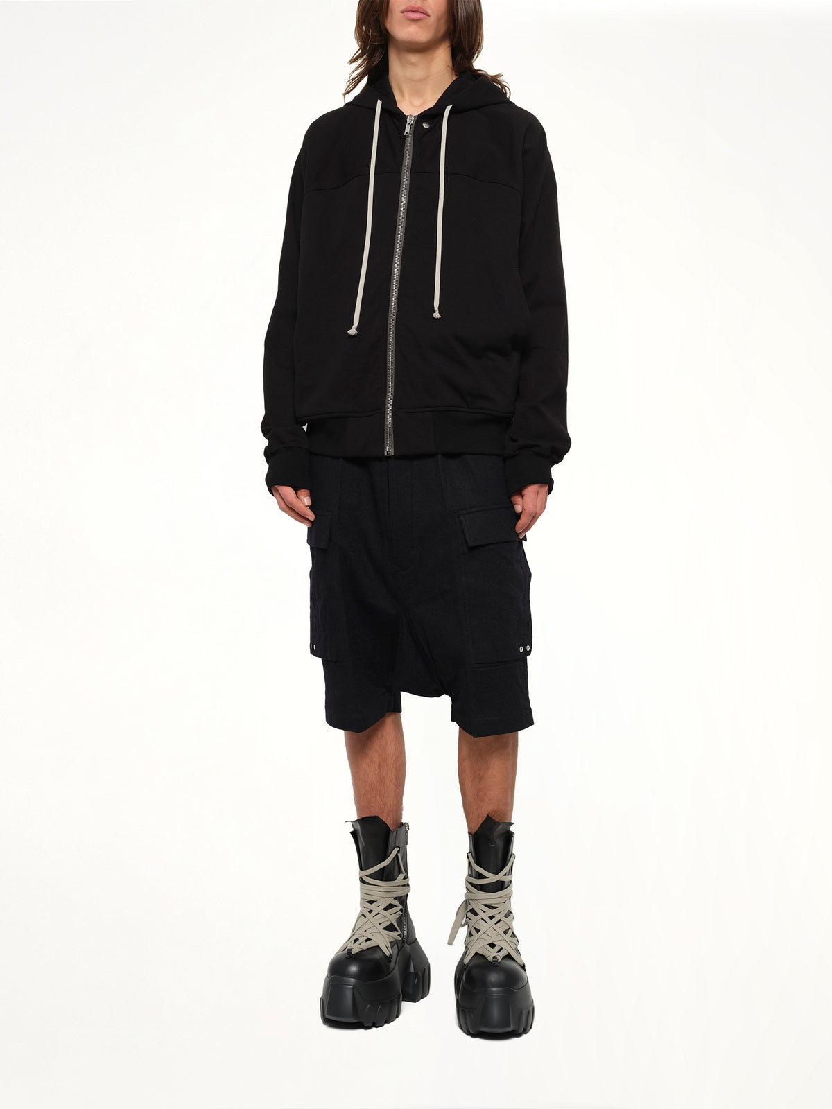 Heavy Jersey  Windbreaker in Black