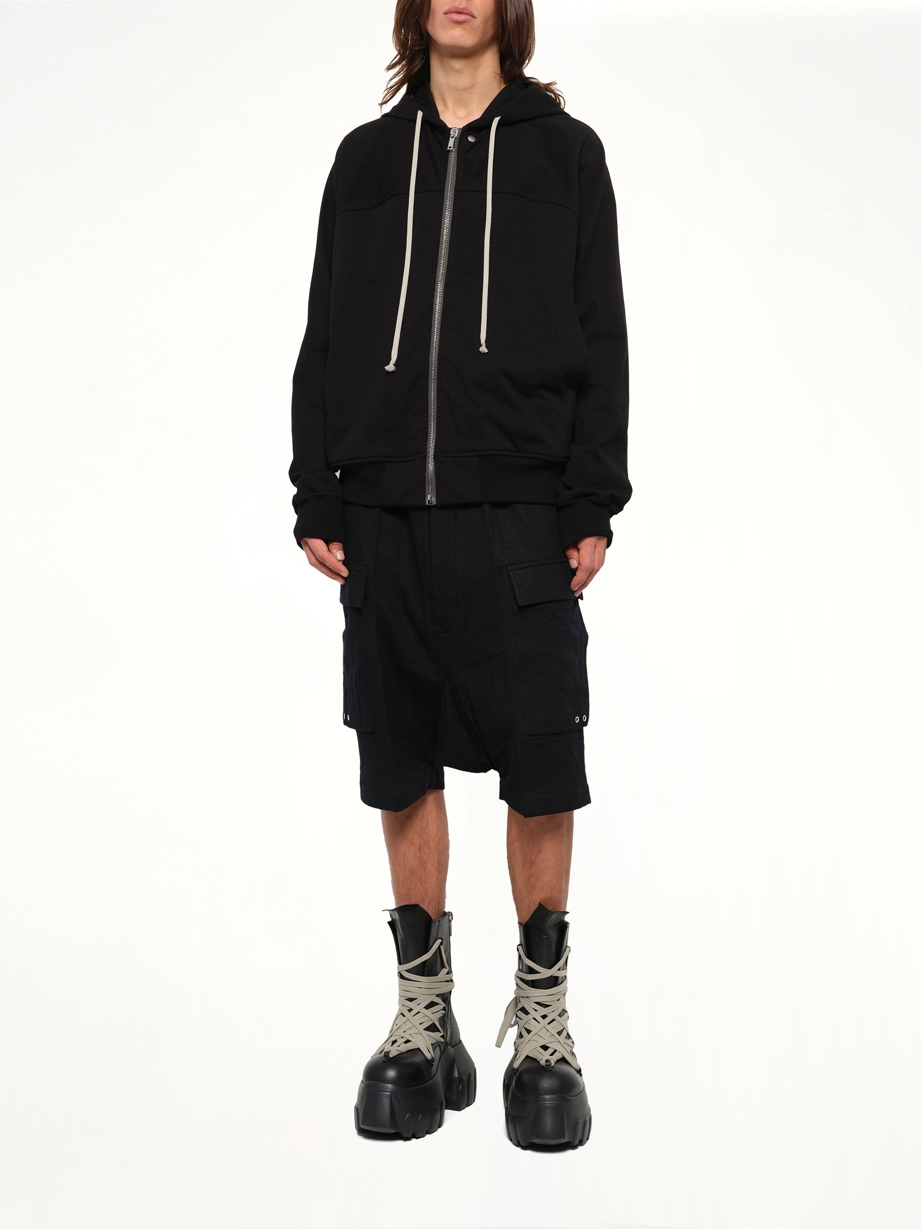 Heavy Jersey  Windbreaker in Black