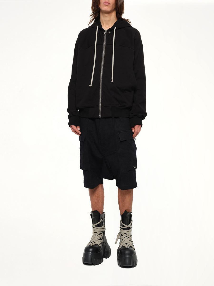 Heavy Jersey  Windbreaker in Black