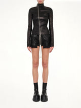 Leather Gary Jacket in Black