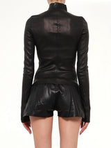 Leather Gary Jacket in Black