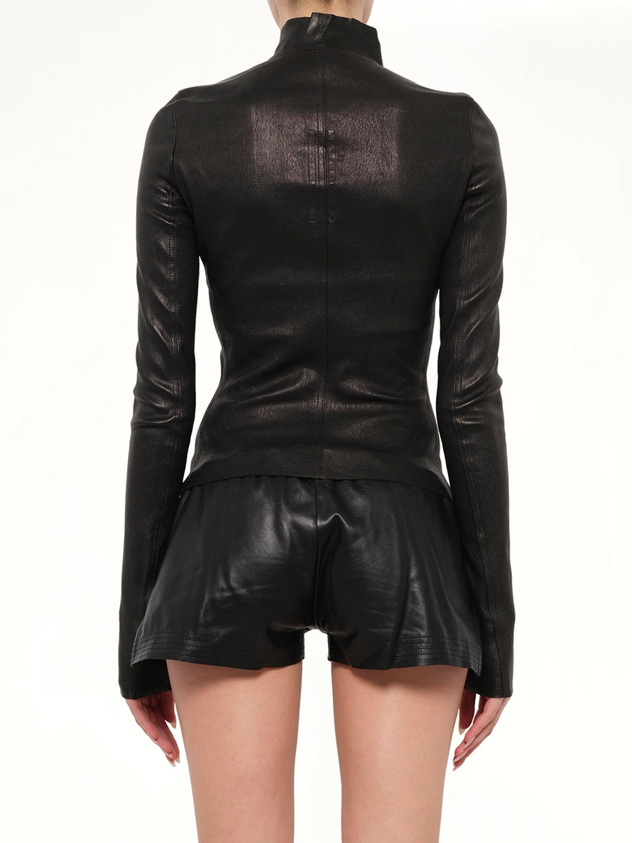Leather Gary Jacket in Black