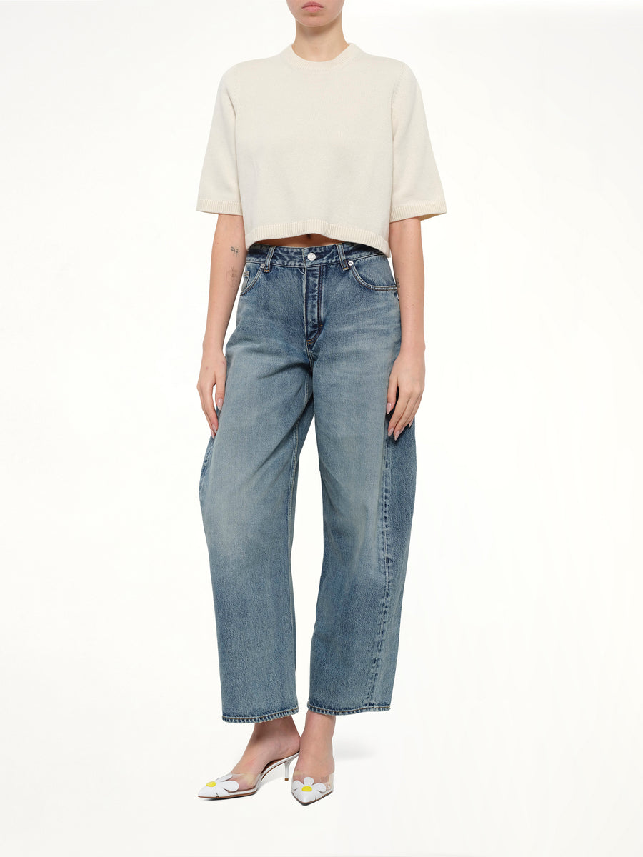 Light Cashmere Highneck Jumper in Natural White