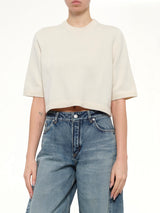 Light Cashmere Highneck Jumper in Natural White