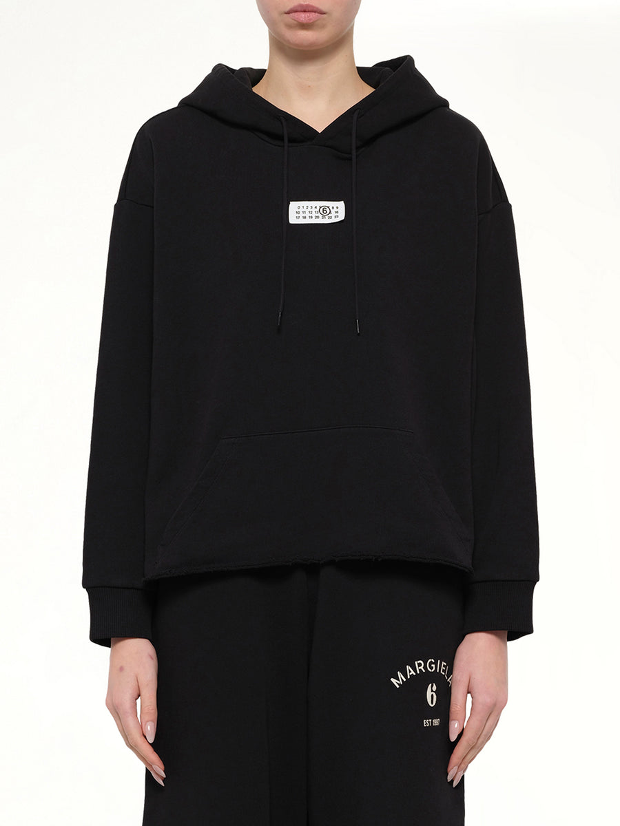 MM6 Patch Hoodie in Black