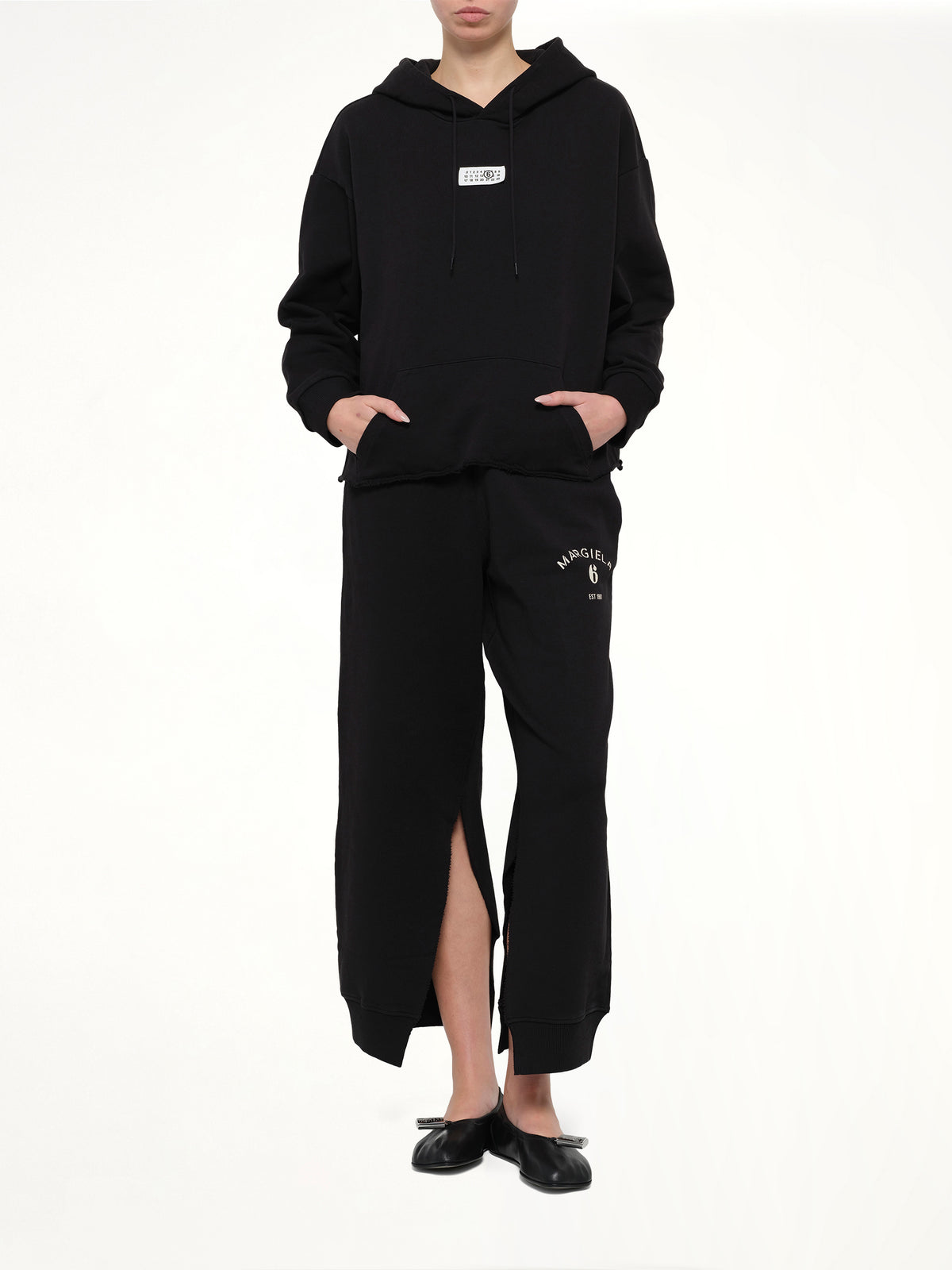 MM6 Patch Hoodie in Black