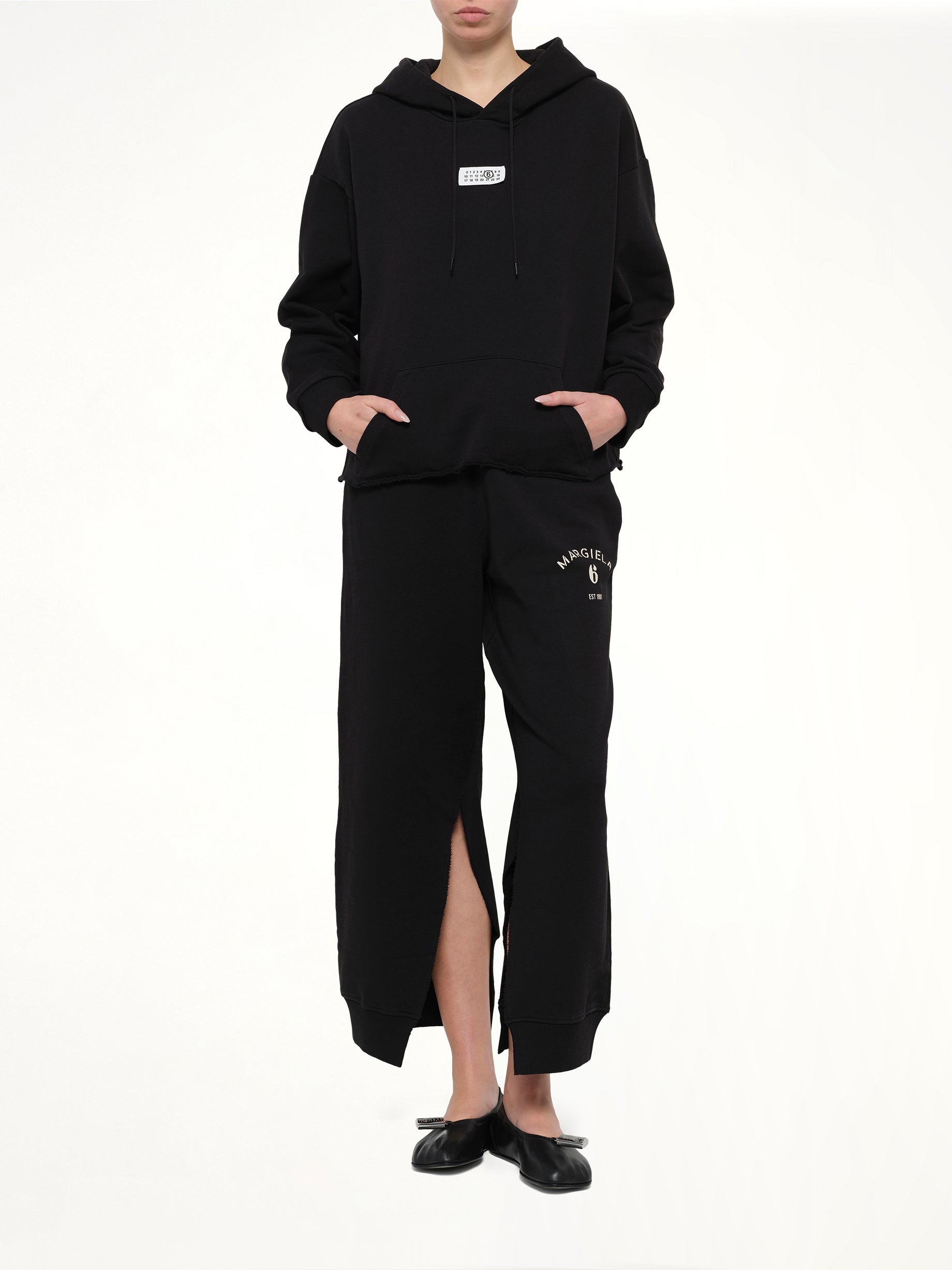 MM6 Patch Hoodie in Black