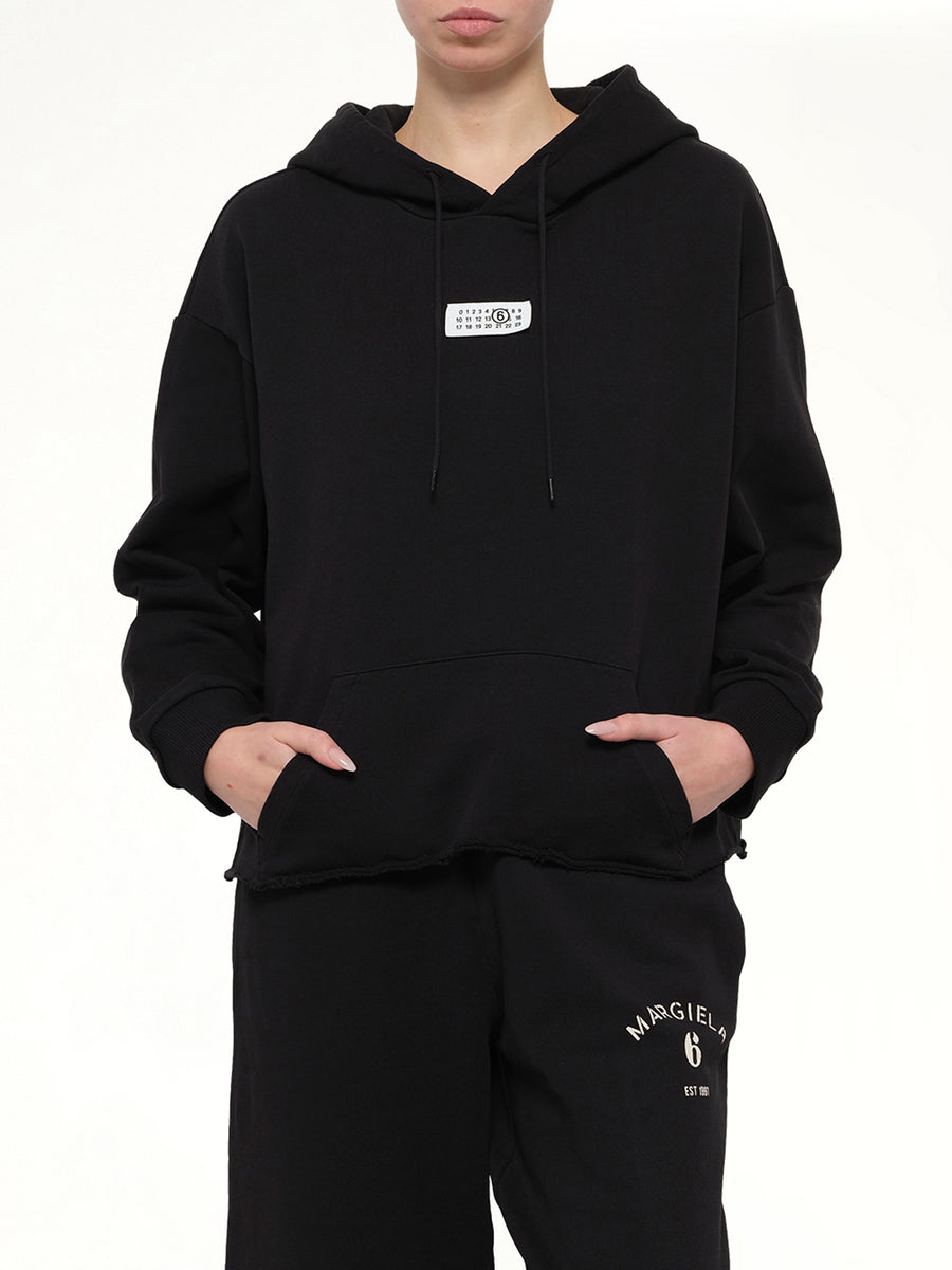 MM6 Patch Hoodie in Black