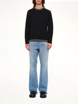 Moved Pattern Gauge 7 Knit in Black/Dark Grey