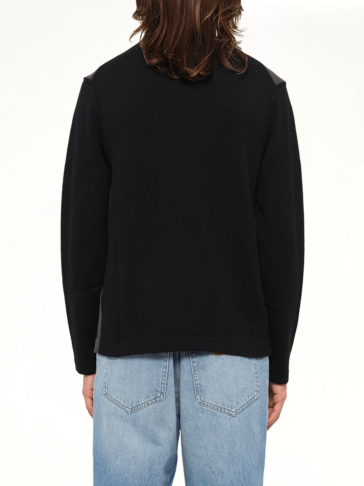Moved Pattern Gauge 7 Knit in Black/Dark Grey