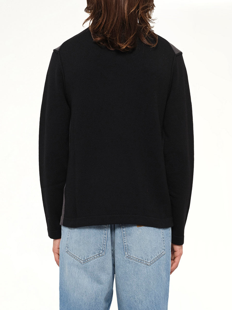 Moved Pattern Gauge 7 Knit in Black/Dark Grey