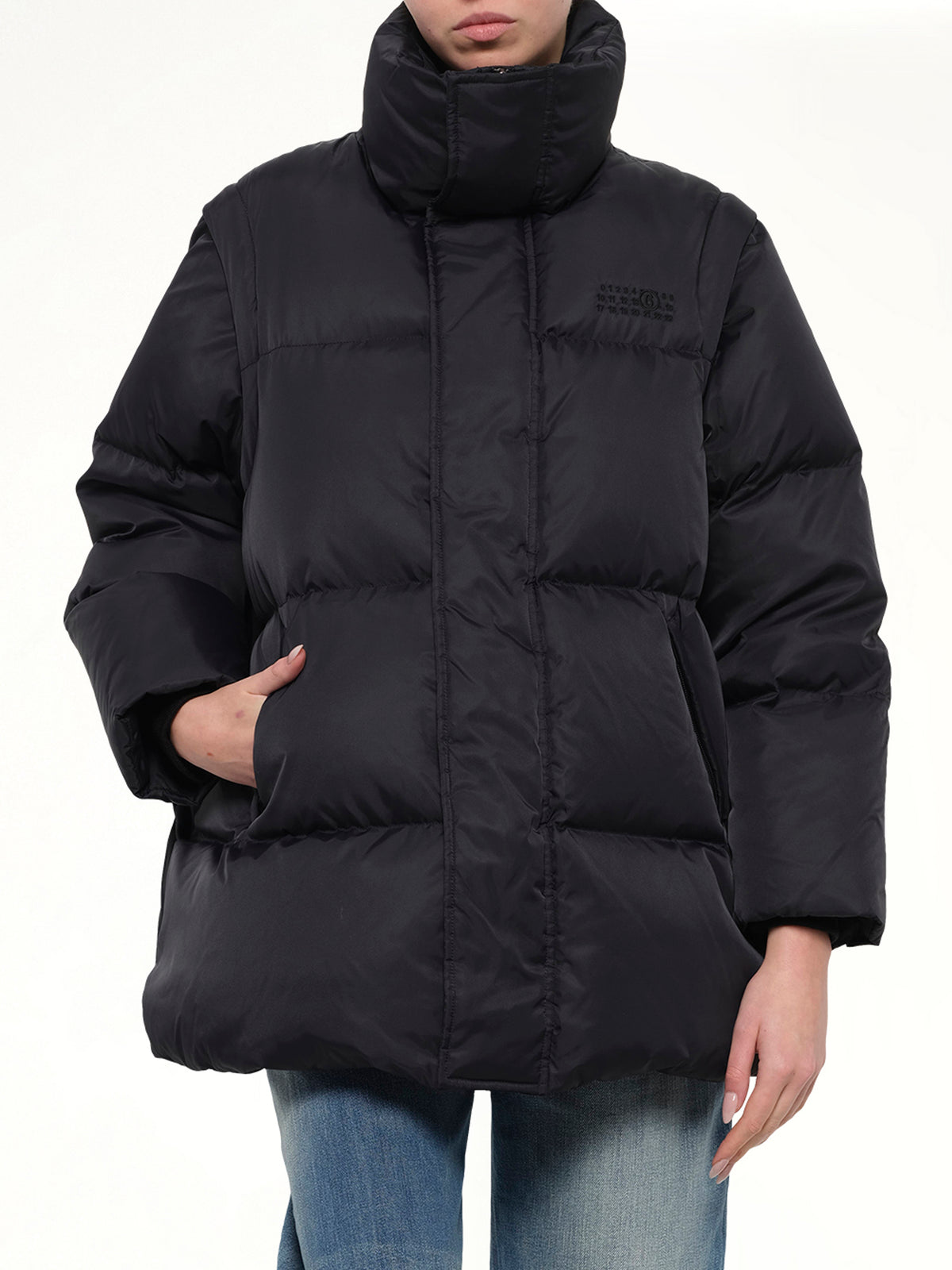 Nylon Puffer in Black