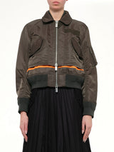 Nylon Twill Blouson in Dark Khaki
