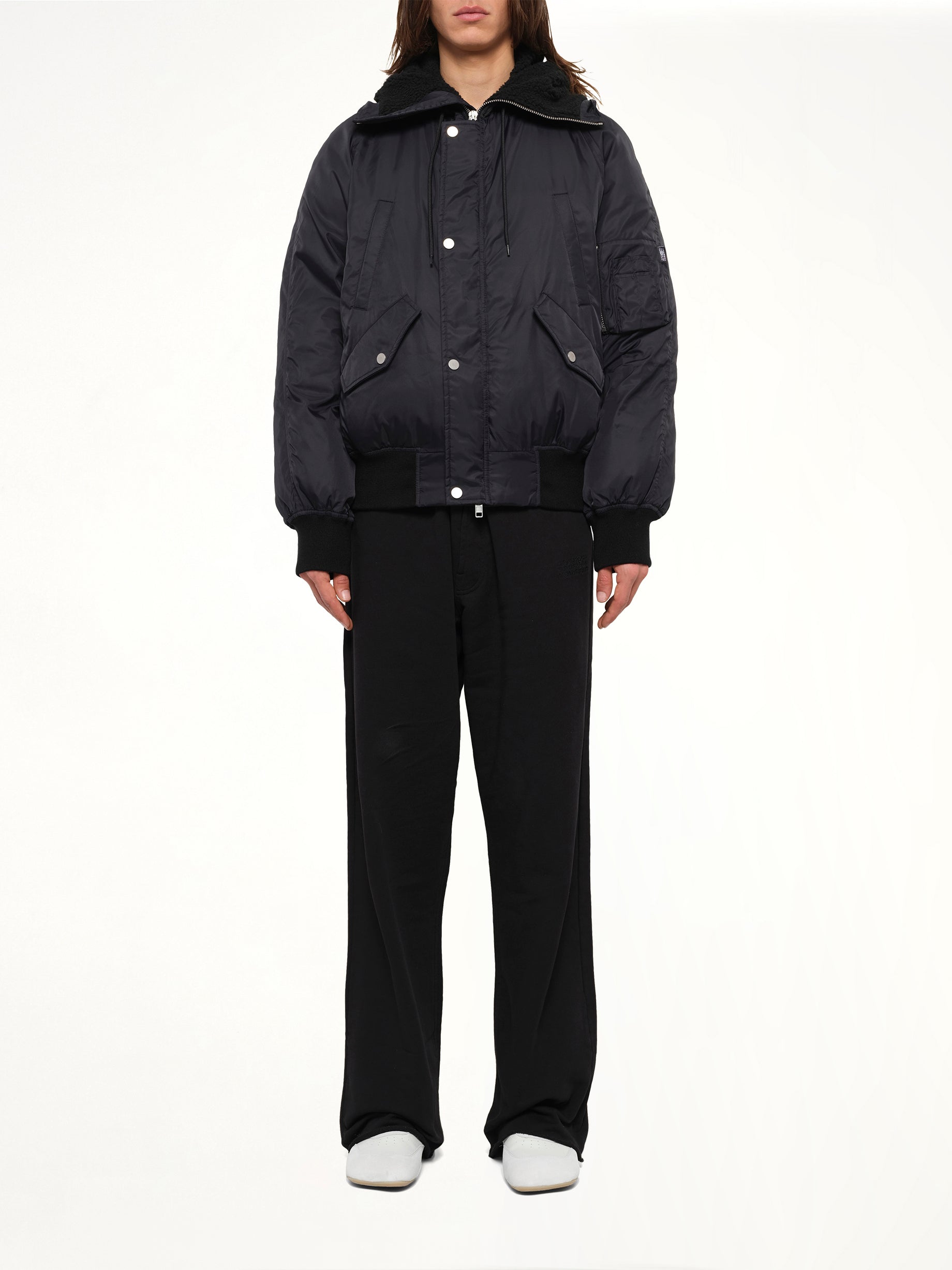 Nylon Utility Jacket in Black