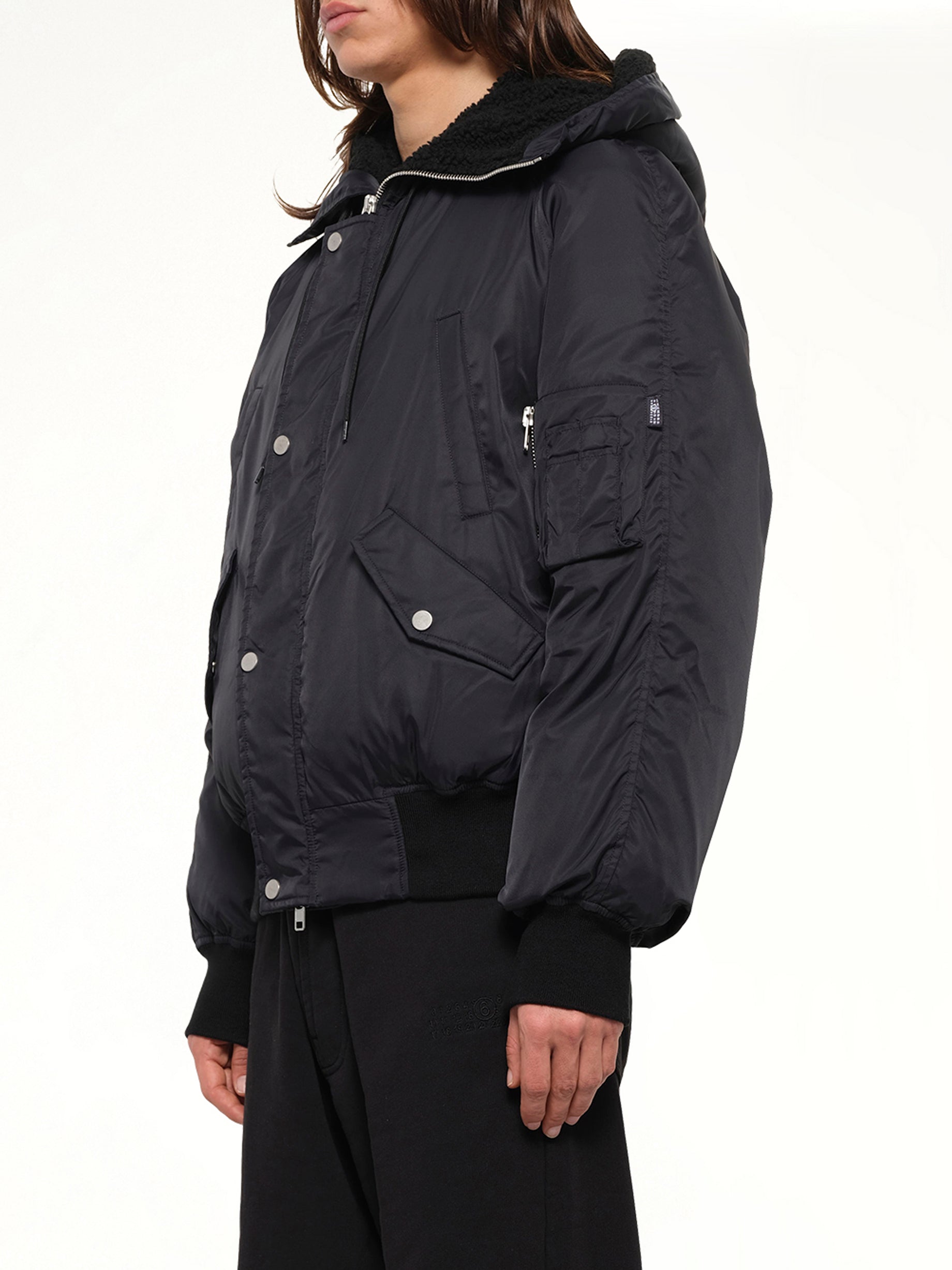 Nylon Utility Jacket in Black