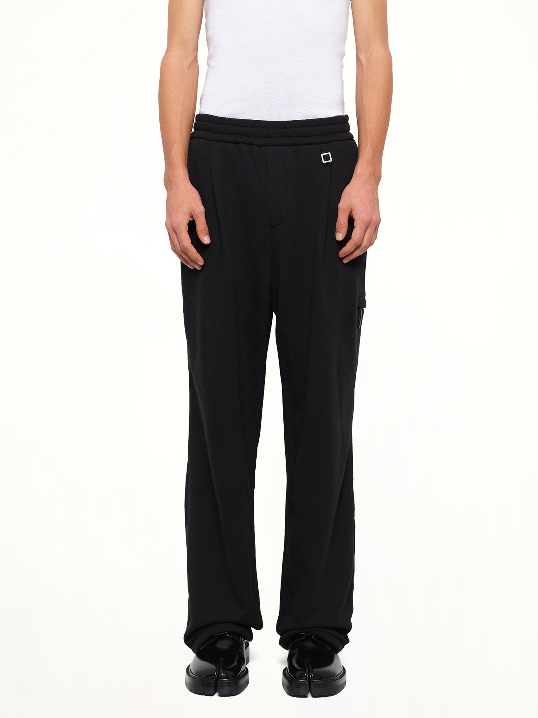 Pleated Sweatpants in Black