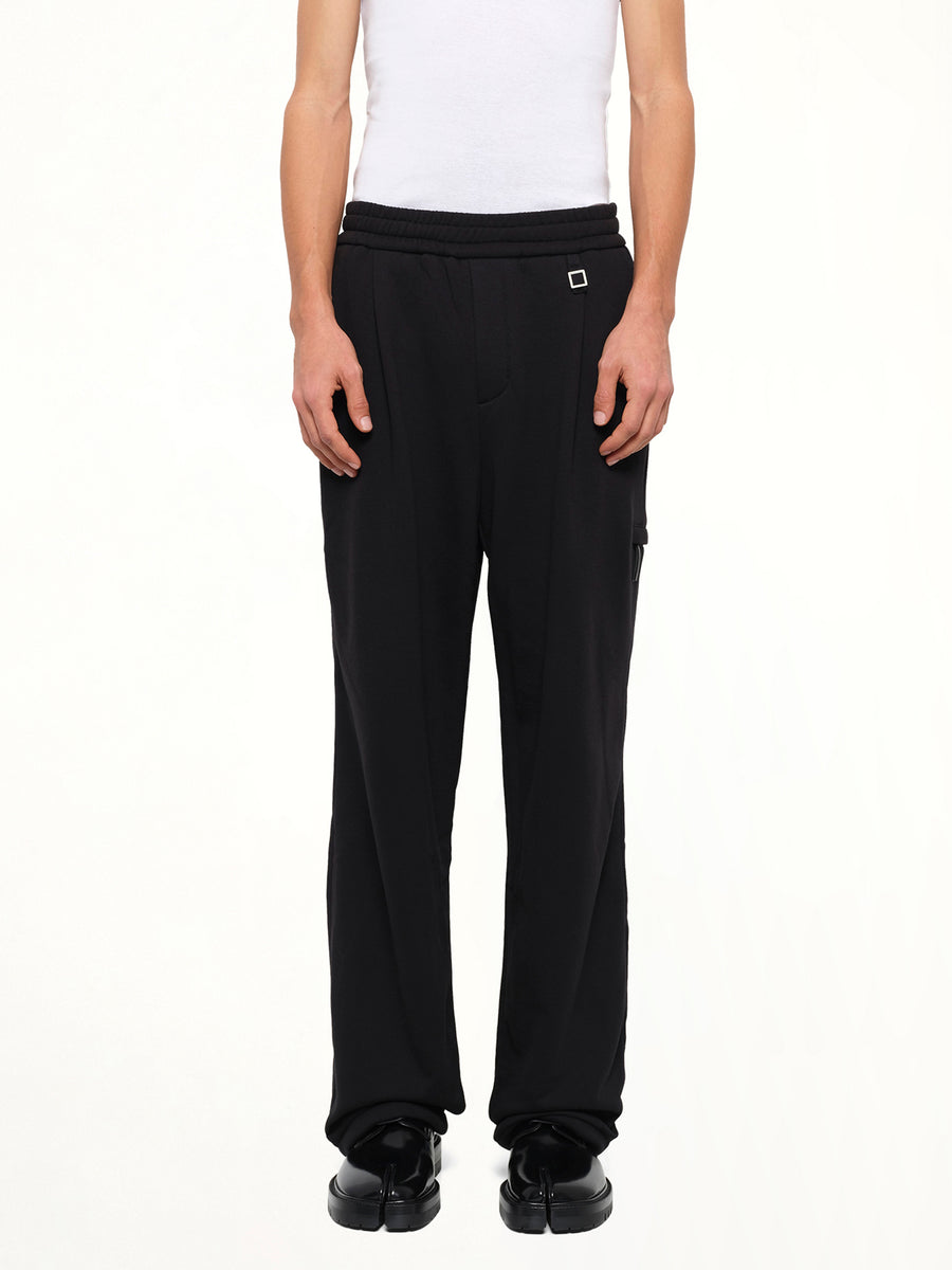 Pleated Sweatpants in Black