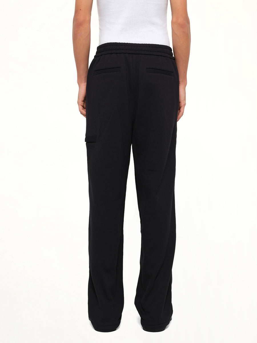 Pleated Sweatpants in Black