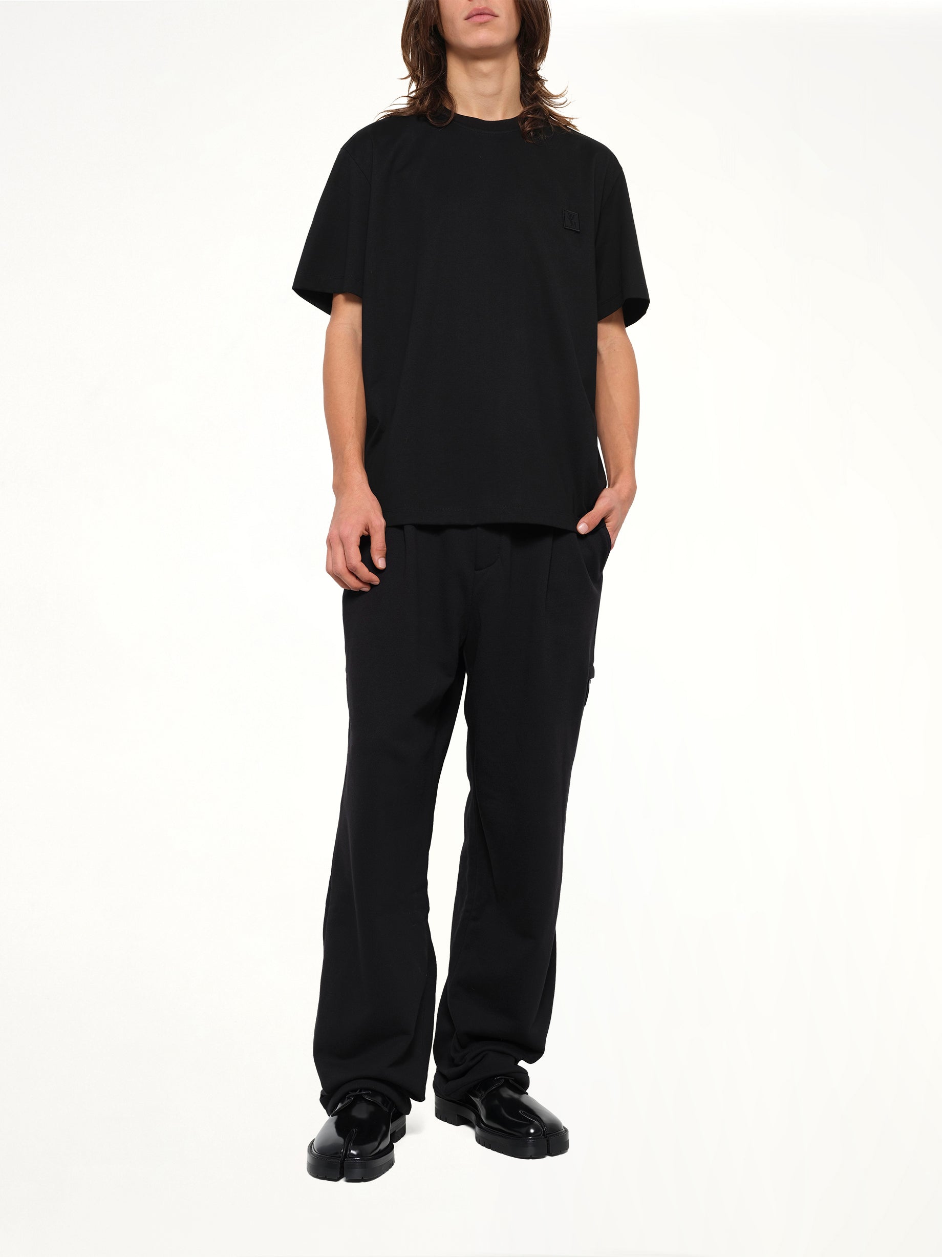 Pleated Sweatpants in Black