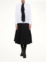 Poplin Shirt with Tie in Off White
