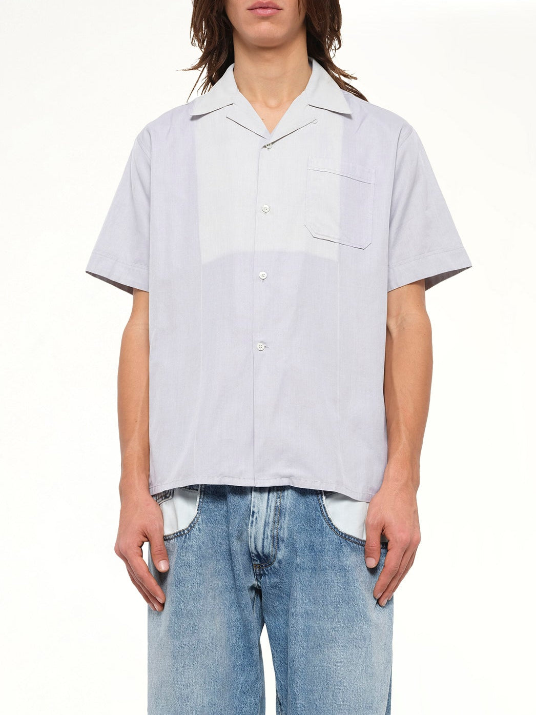 Short Sleeve Shirt in Pearl Grey