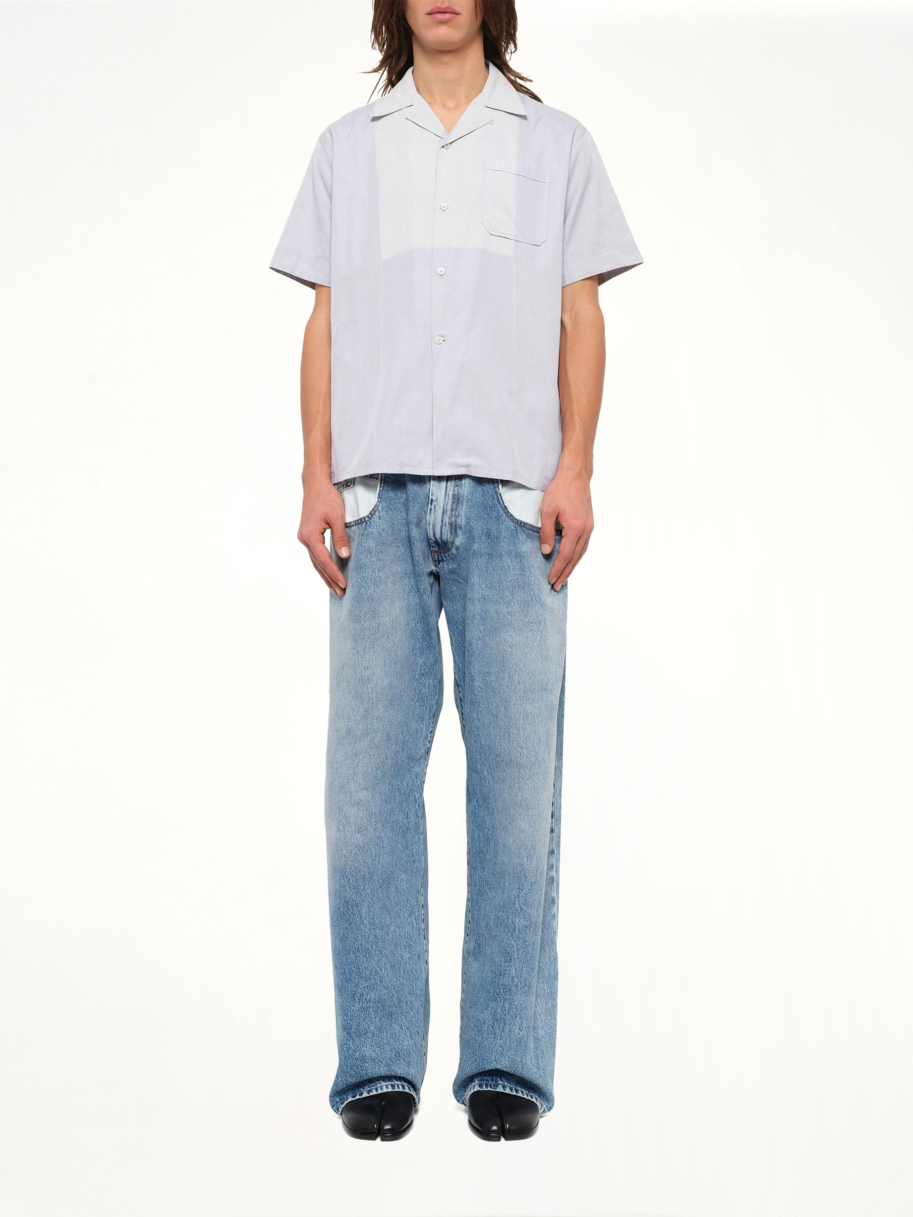 Short Sleeve Shirt in Pearl Grey
