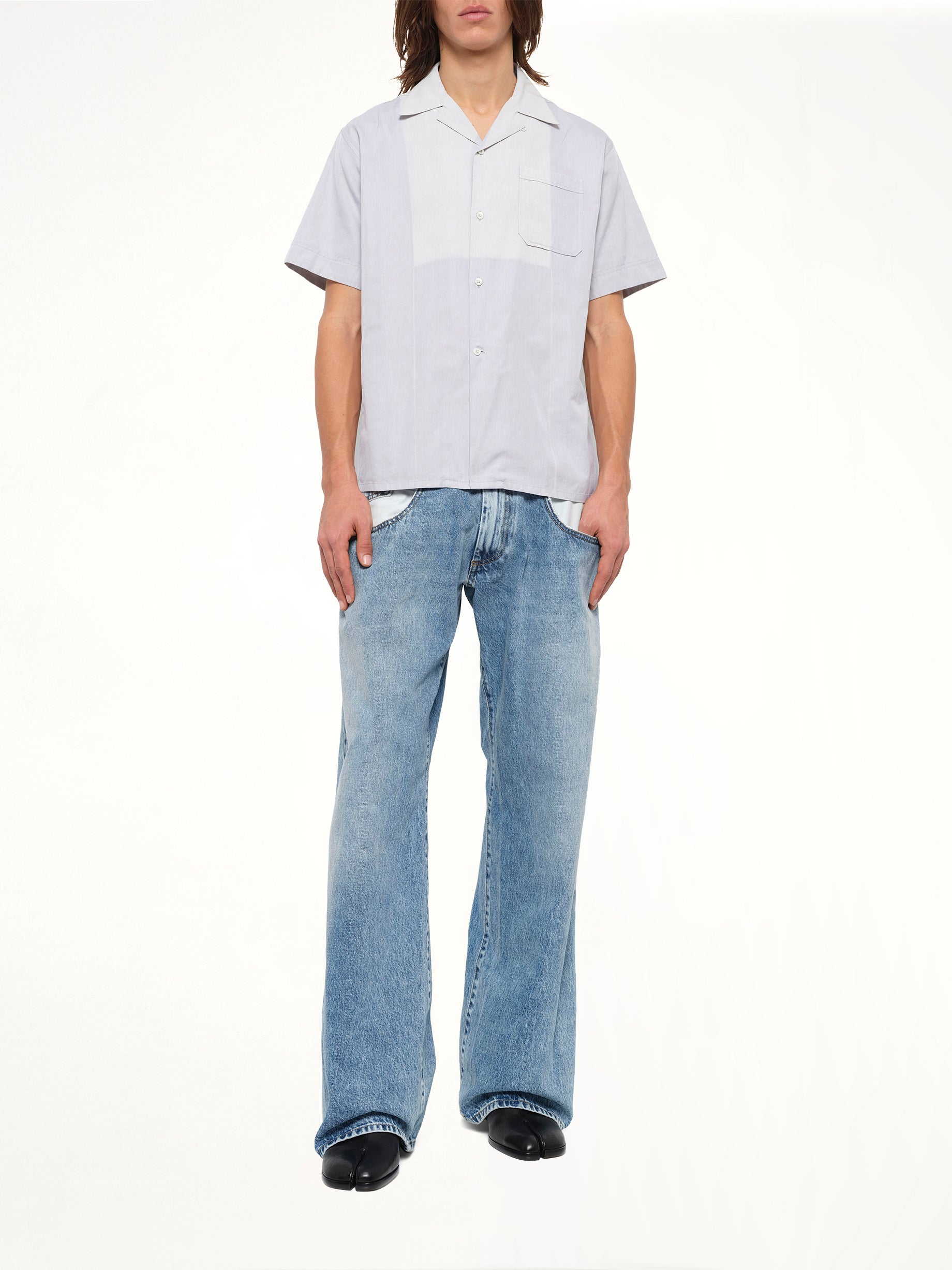 Short Sleeve Shirt in Pearl Grey
