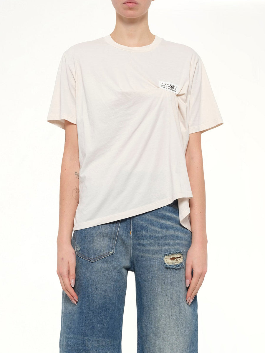 Short-Sleeved Top in Ecru
