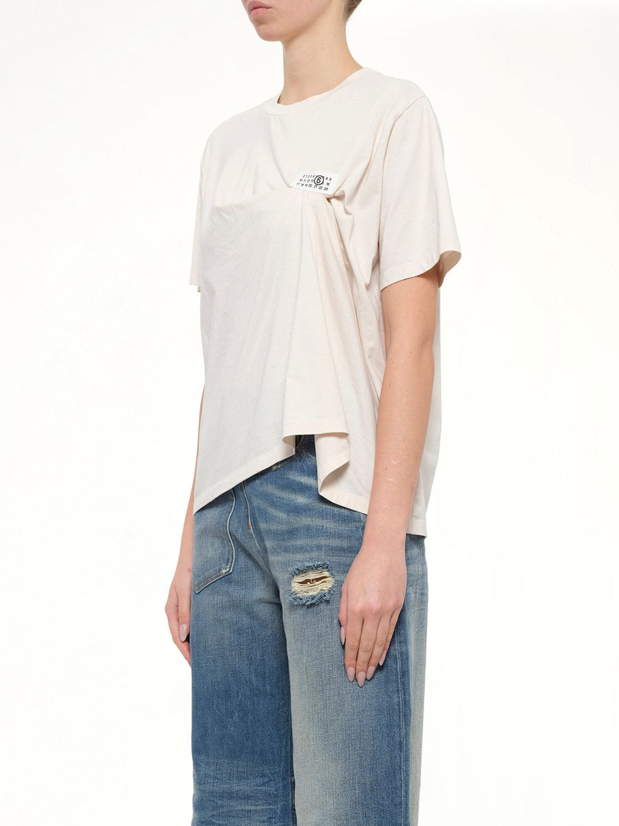 Short-Sleeved Top in Ecru
