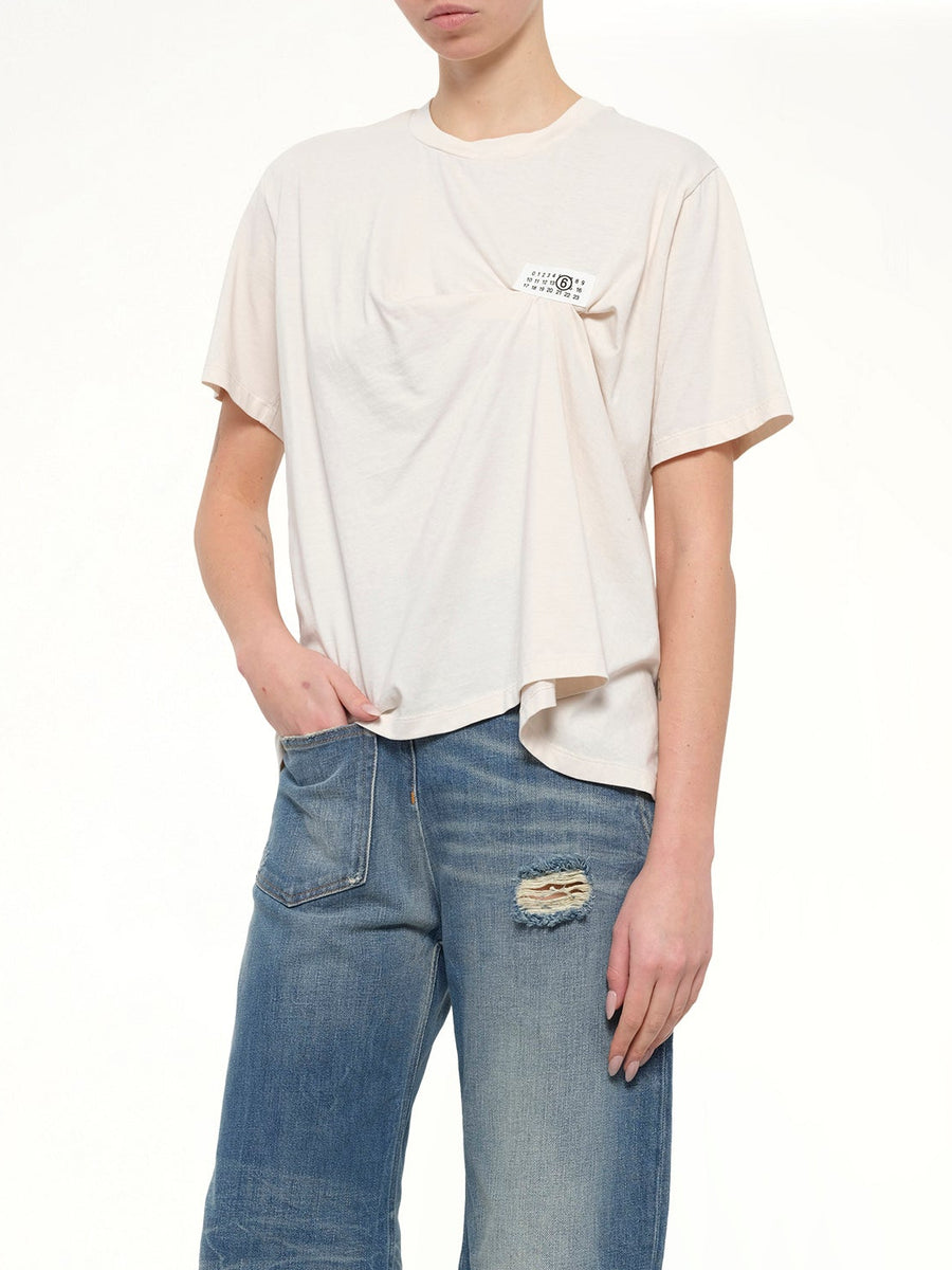 Short-Sleeved Top in Ecru