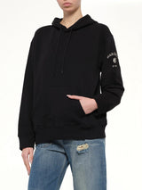 Sleeve Logo Hoodie in Black