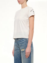 Sleeve Logo T-Shirt in Ecru