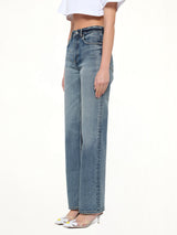 Straight Denim Pants in Dirty Wash