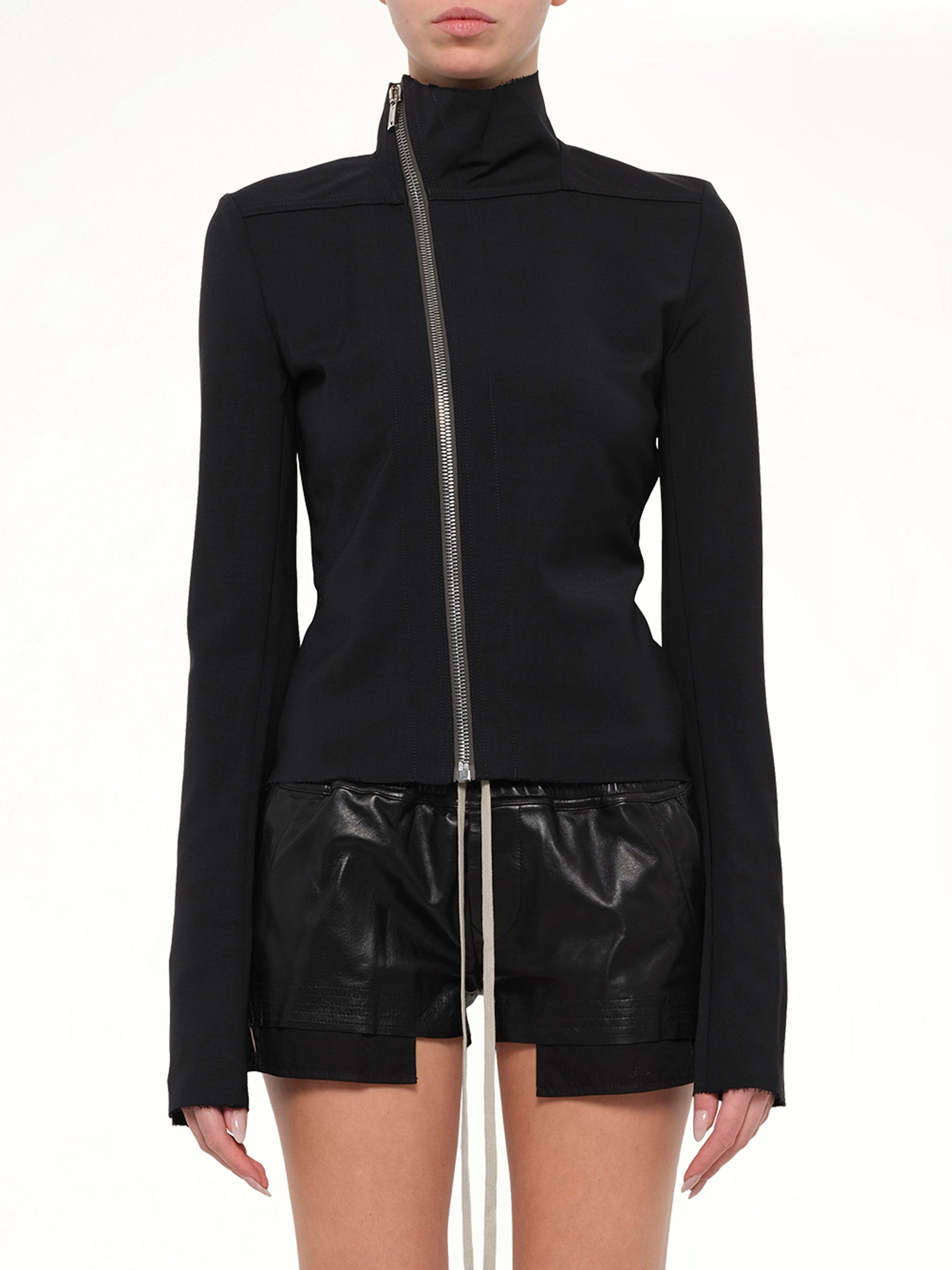 Stretch Wool Gary Jacket in Black