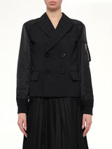 Suiting x Nylon Twill Jacket in Black