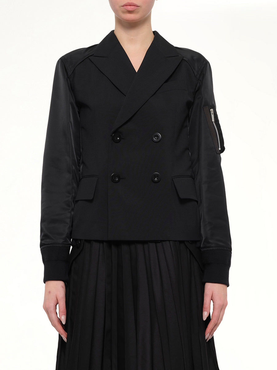 Suiting x Nylon Twill Jacket in Black