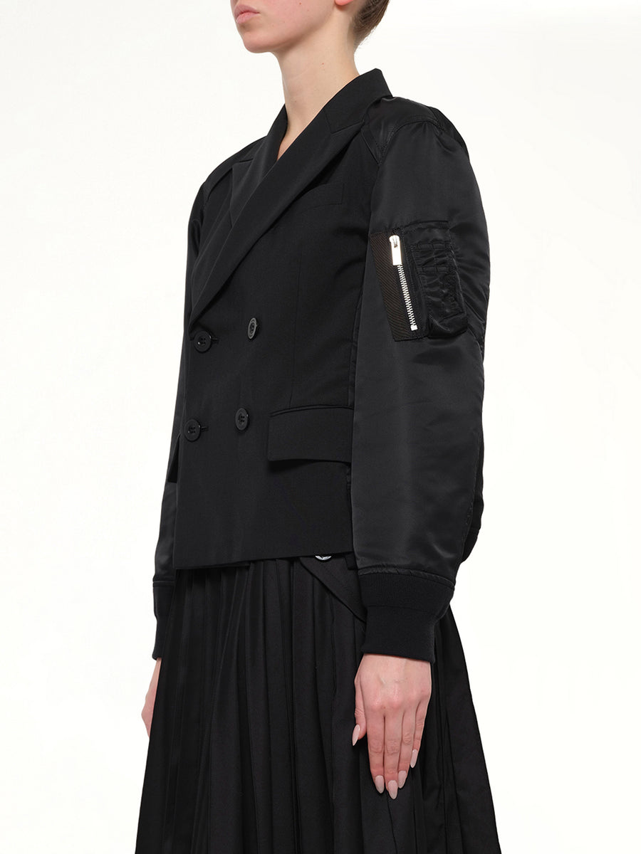 Suiting x Nylon Twill Jacket in Black