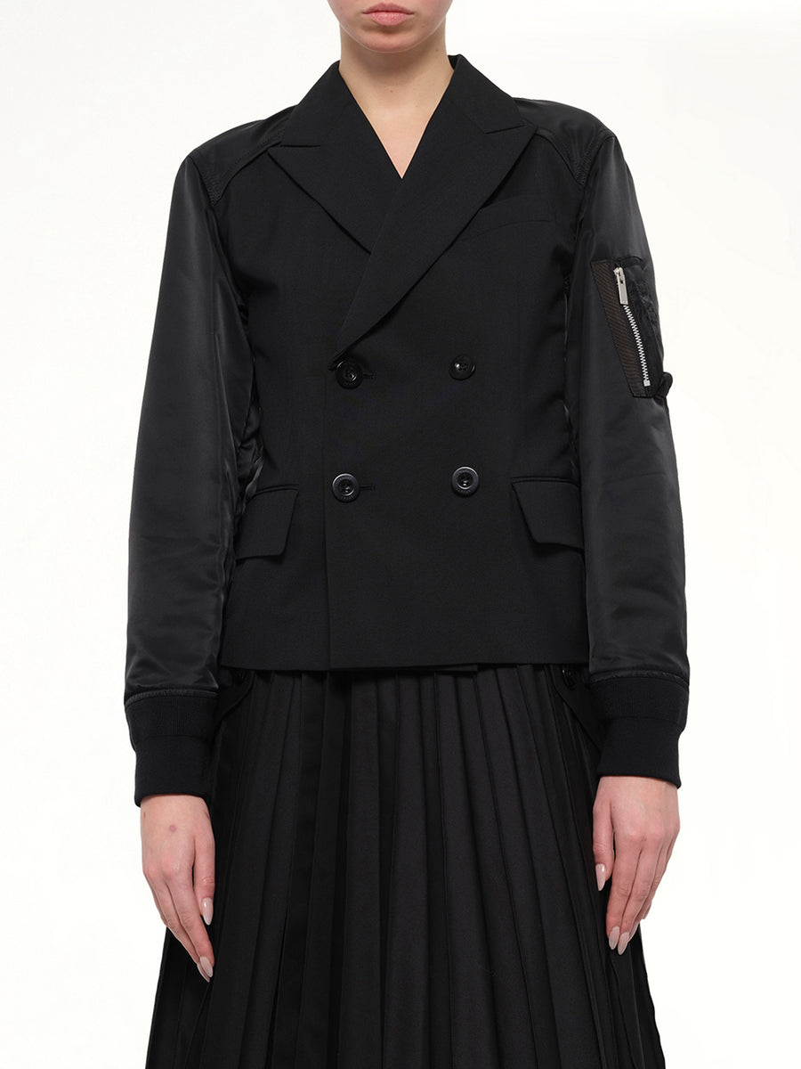 Suiting x Nylon Twill Jacket in Black