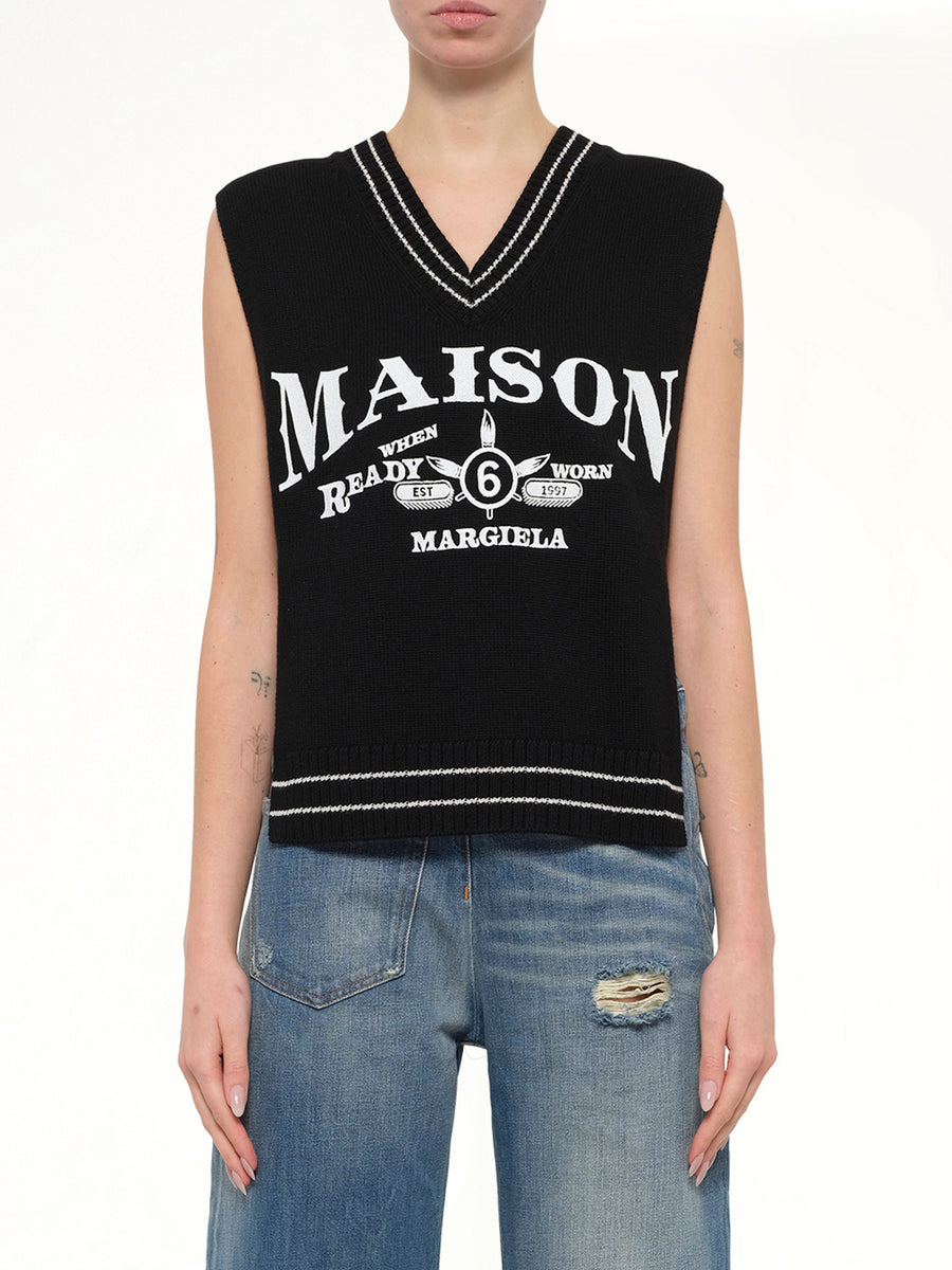 Varsity Stole in Black