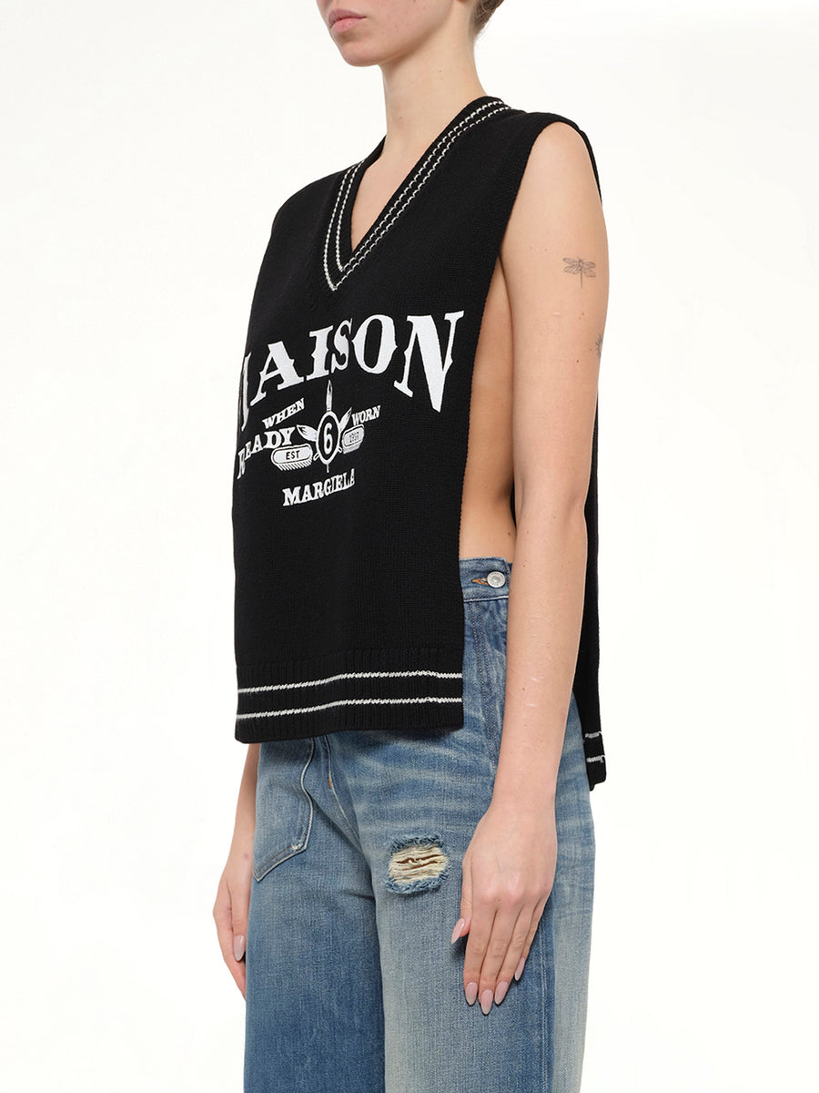 Varsity Stole in Black